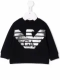 Emporio Armani Kids logo crew-neck sweatshirt - Blue