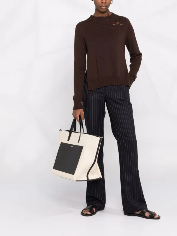 jil sander leather tote bolsa