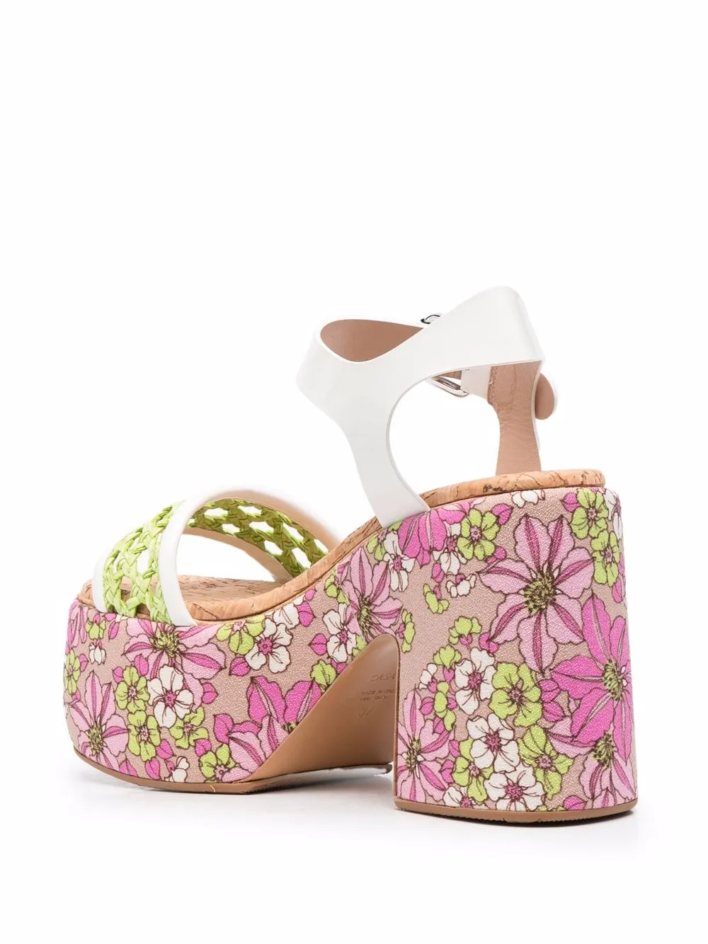 Casadei Floral Platform Sandals Farfetch