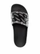Casadei crystal-embellished chain-print slides