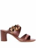 Casadei chain-trimmed sandals - Brown