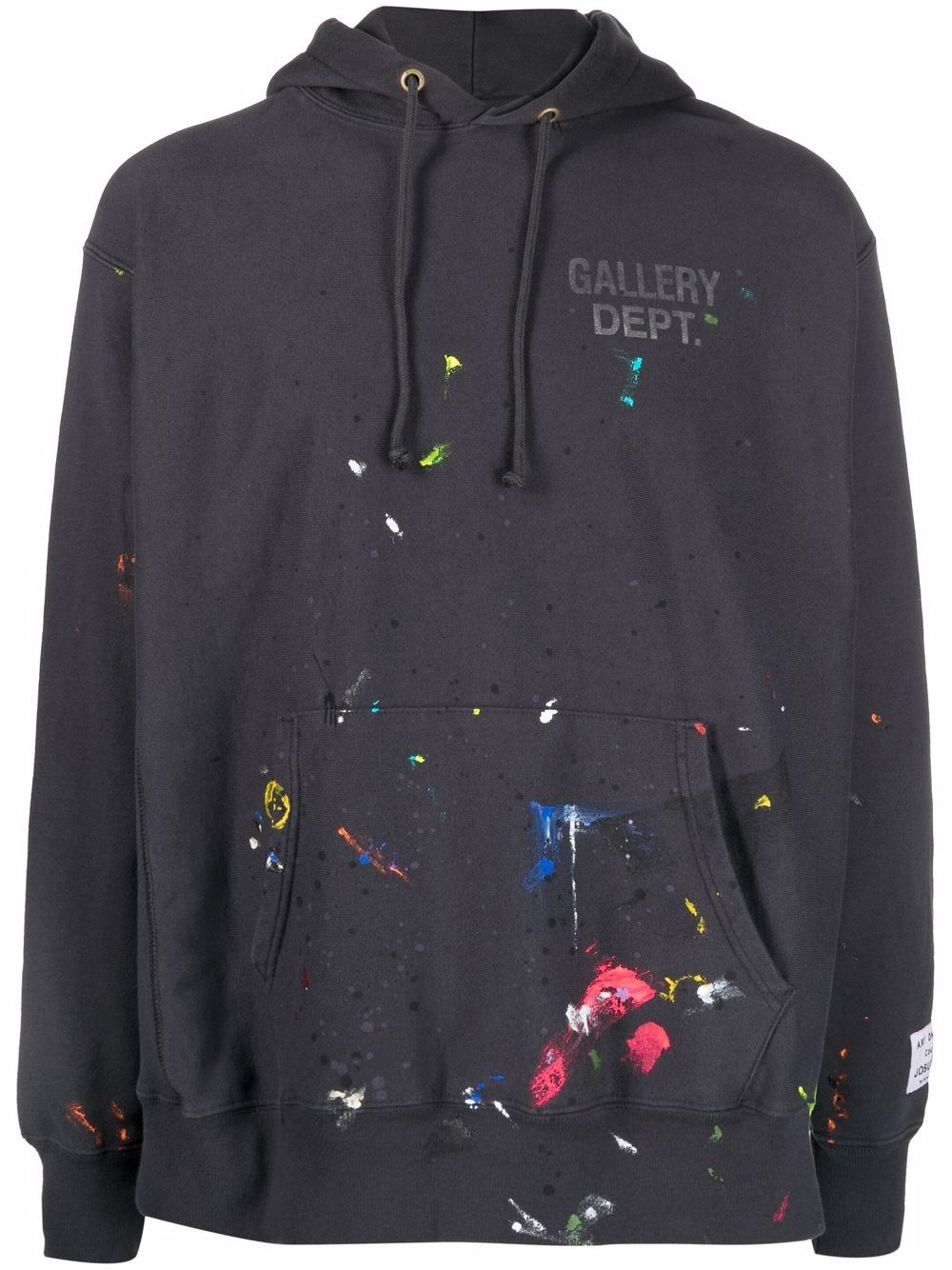 paint splatter-detail hoodie