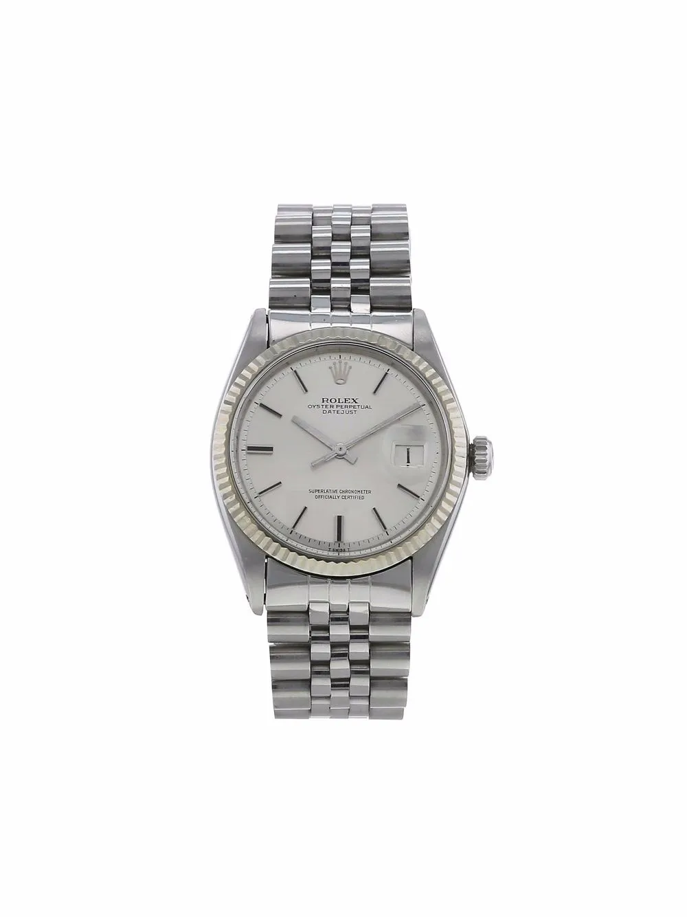 Pre-owned Rolex 1970  Datejust 36mm In Silver