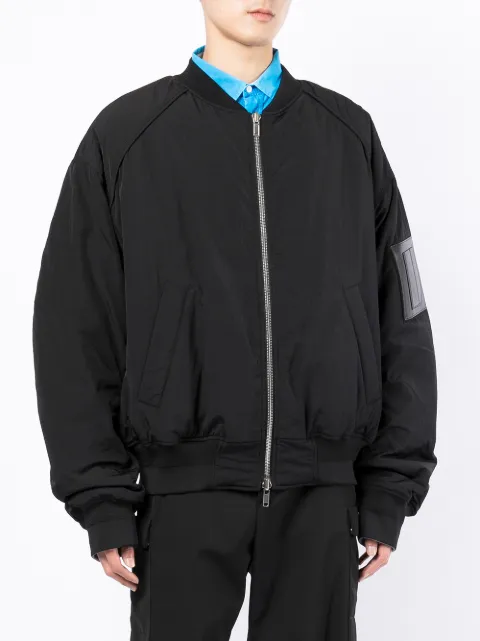 reversible zip-up bomber jacket for men 