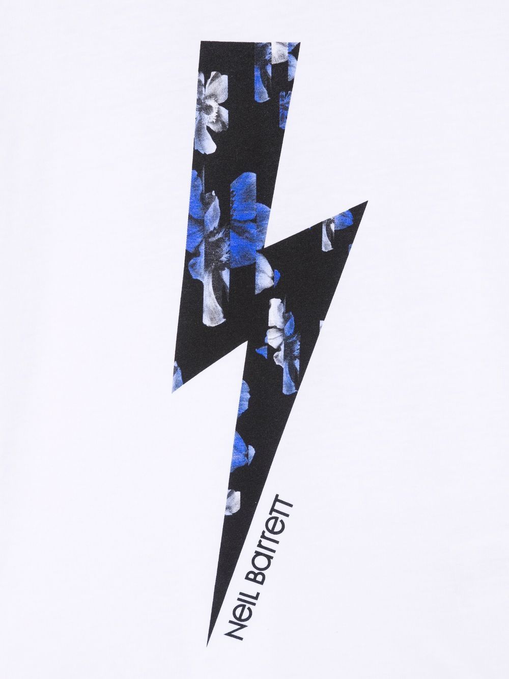 фото Neil barrett kids lightning-bolt print t-shirt