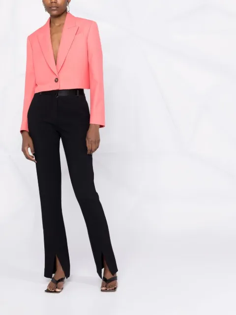 Alexander McQueen pink cropped single 
