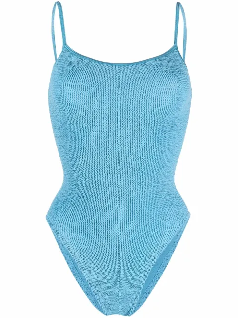 hunza g pamela 罗纹针织连体泳衣
