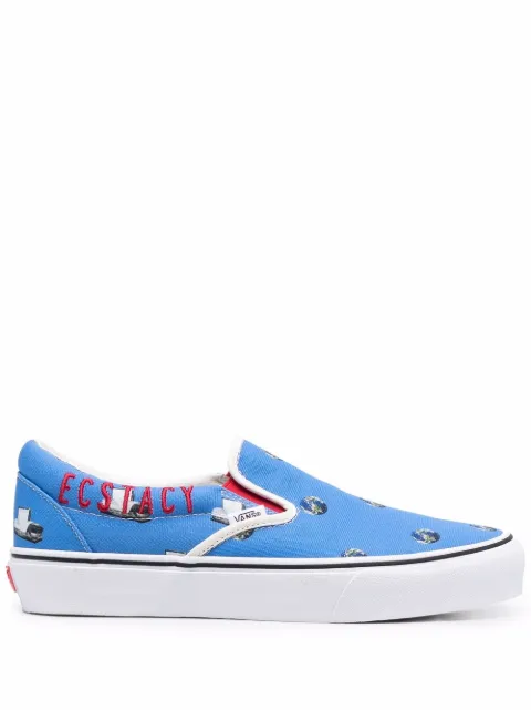 dodgers vans slip ons