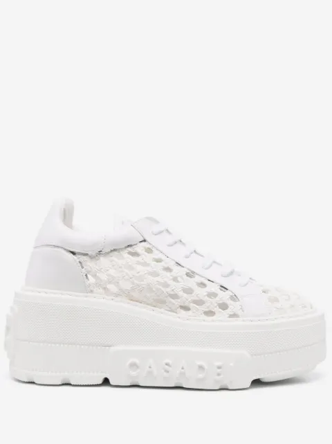 Casadei woven platform sneakers