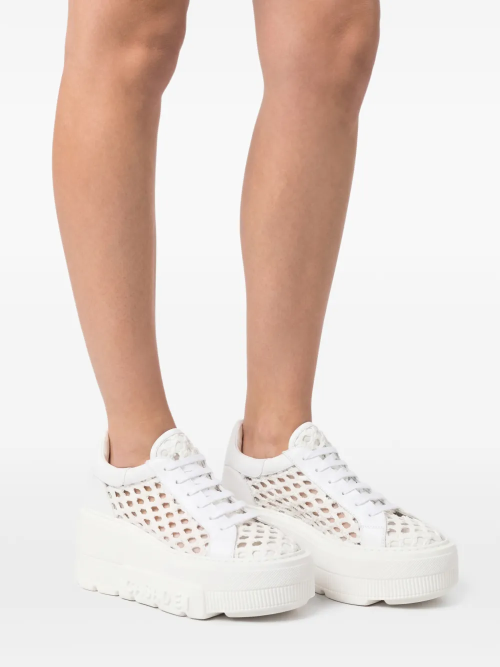  Casadei Sneakers Mit Webdetails   Weiß 