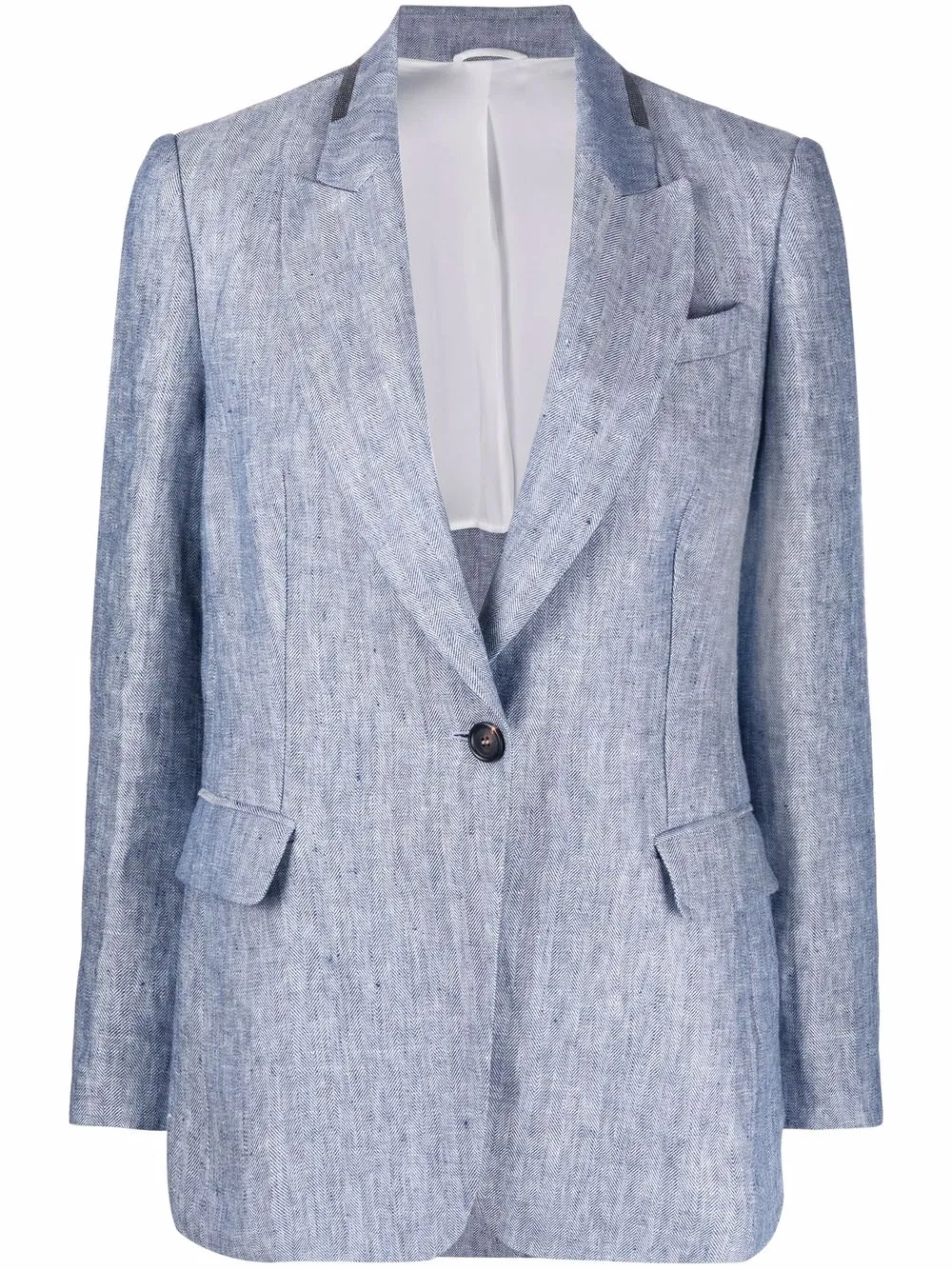 

Brunello Cucinelli blazer con solapas de muesca - Azul