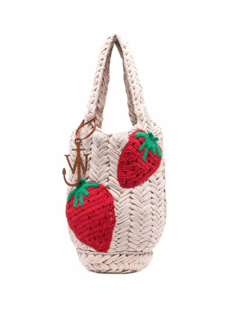 JW Anderson strawberry knit tote bag