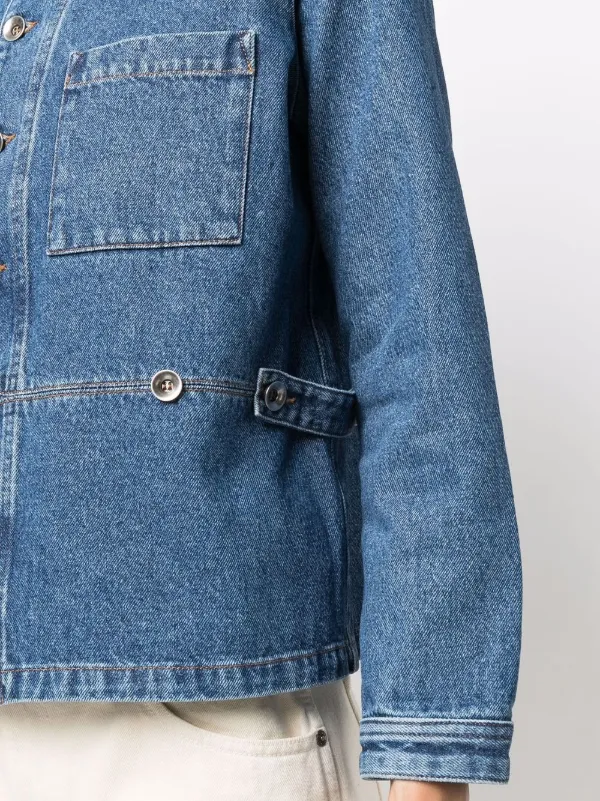 long denim shirt jacket