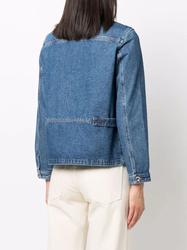 long denim shirt jacket