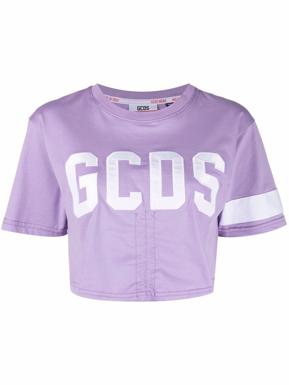 

Gcds logo-print cropped T-shirt - Purple