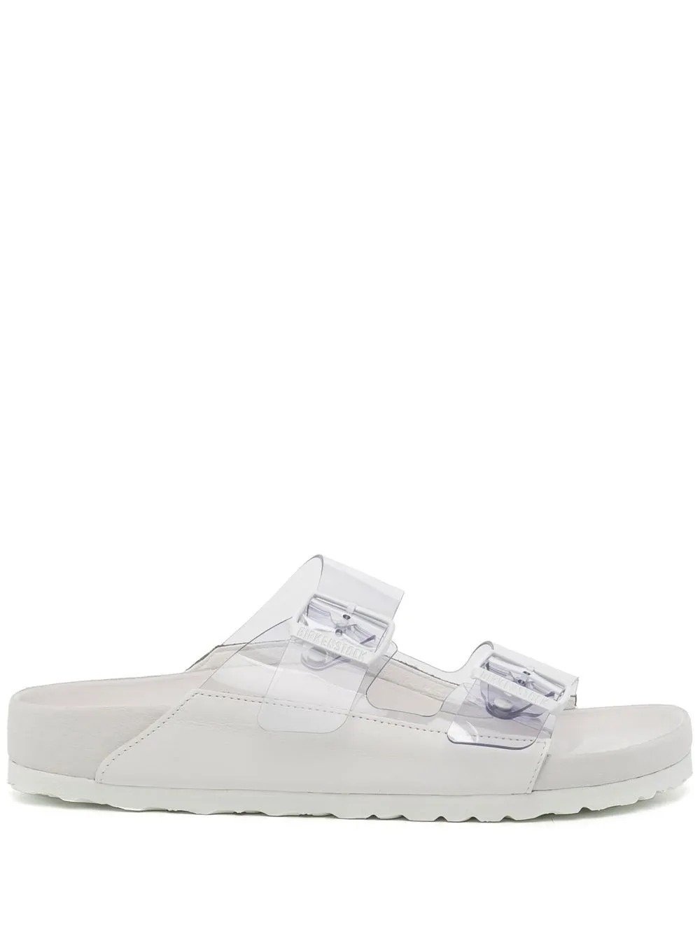 Birkenstock Arizona transparent sandals White