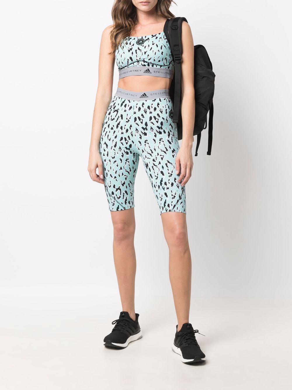 фото Adidas by stella mccartney облегающие шорты с леопардовым принтом