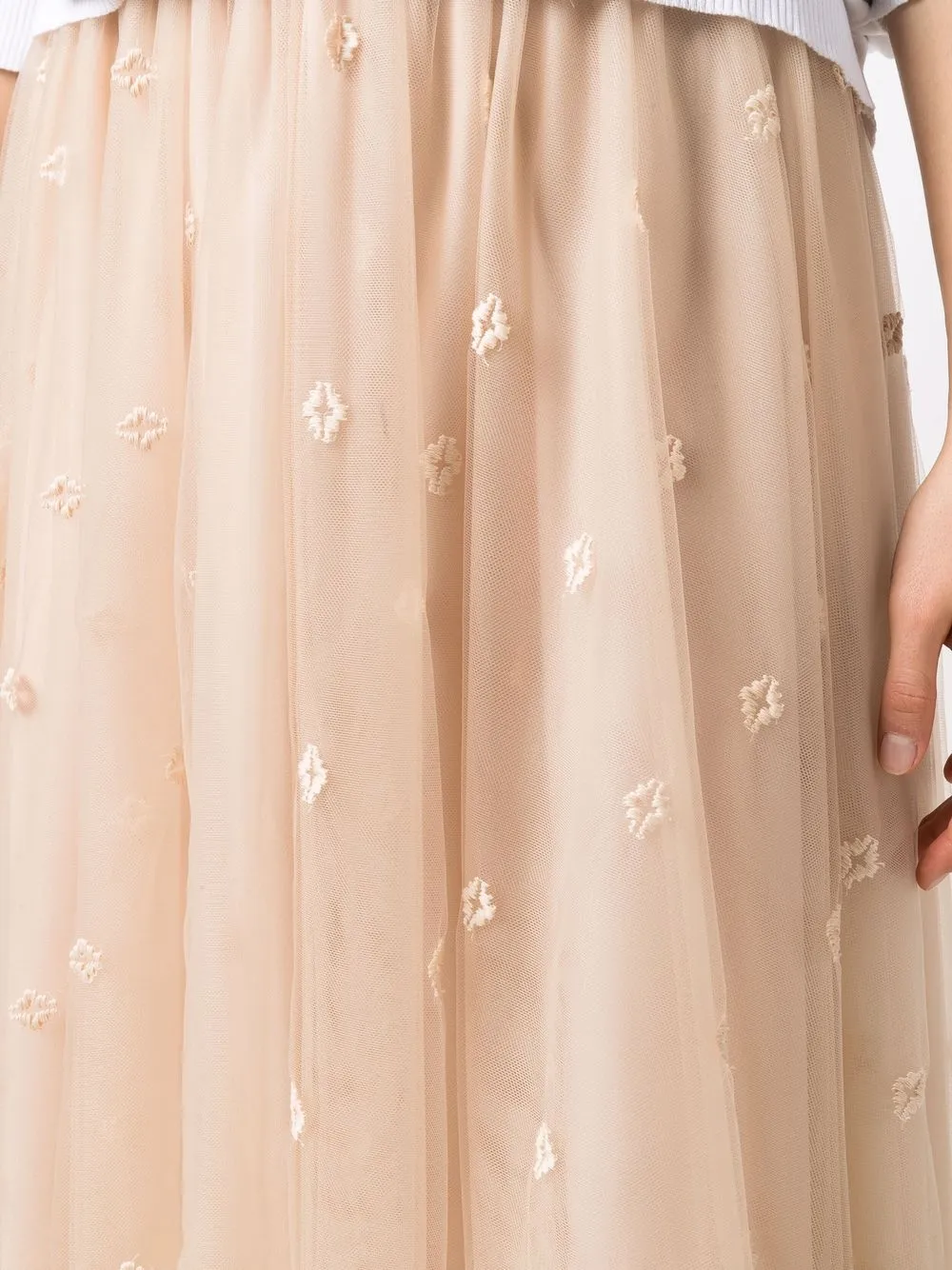 Fabiana Filippi high waisted Tulle Skirt Farfetch