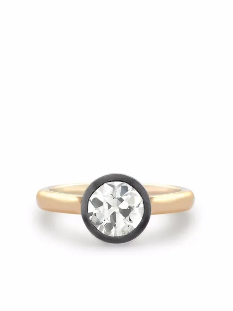 Pragnell Legacy diamantring i 18K roséguld och svart vitguld
