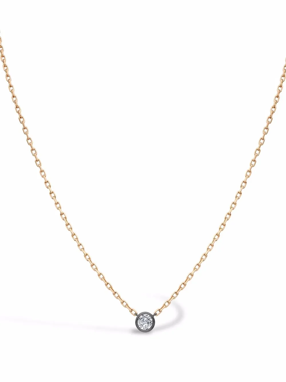 Pragnell 18kt rose gold and white gold Legacy old cut diamond pendant necklace | Image 2