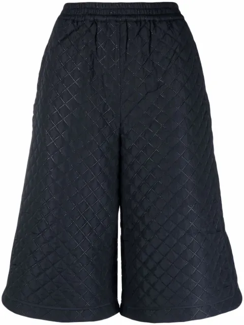 Stella Nova shorts con capitonados de rombos