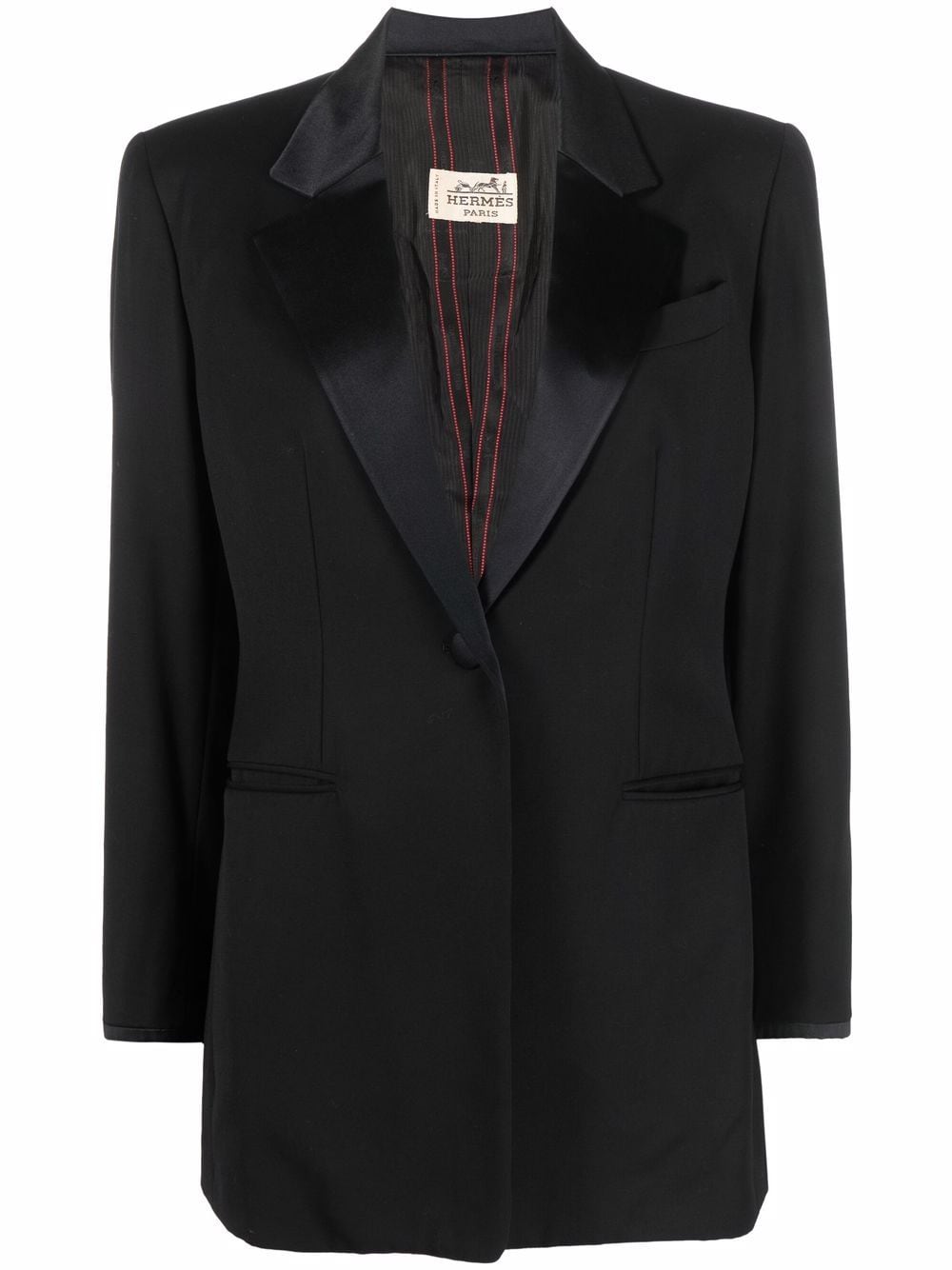 Image 1 of Hermès Pre-Owned 1992 satin-lapel wool blazer