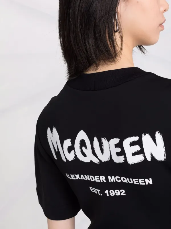 Alexander McQueen logo-print T-shirt ...