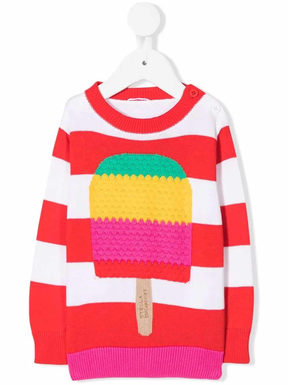 

Stella McCartney Kids striped lollipop knitted jumper - Red