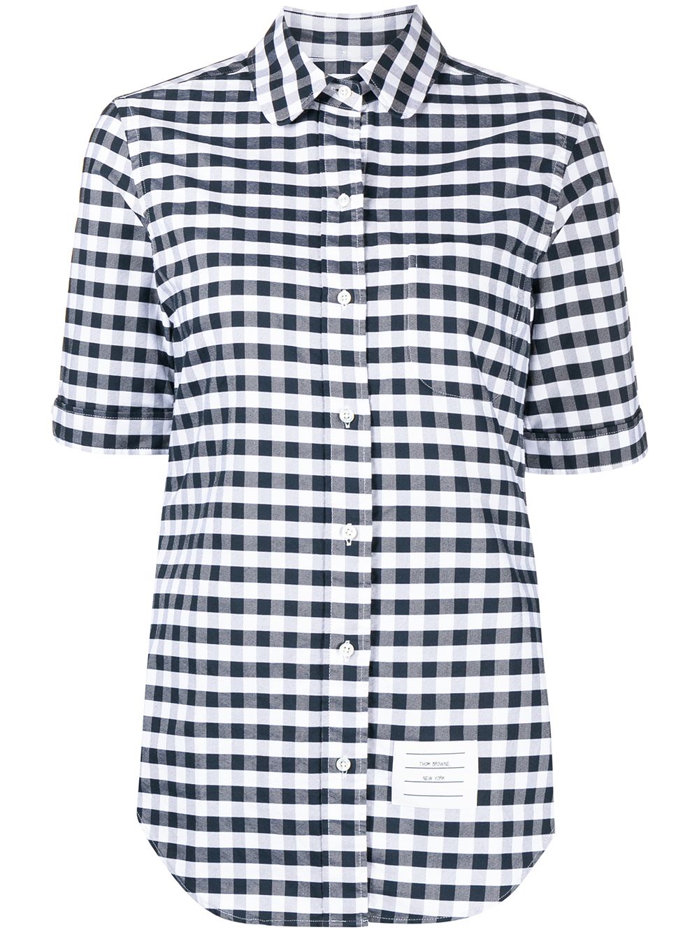 

Thom Browne camisa con motivo de cuadros gingham - Negro