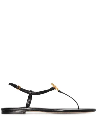 Tory Burch Logo Plaque open-toe Sandals - Farfetch