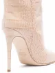 Paris Texas 105mm crocodile-embossed pointed toe boots