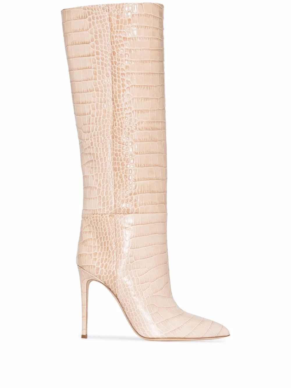 Image 1 of Paris Texas 105mm crocodile-embossed pointed toe boots