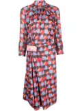 Prada Pre-Owned 1990s geometric-print midi dress - Red