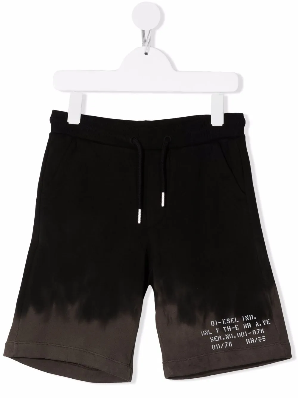 

Diesel Kids shorts deportivos con estampado tie-dye - Negro