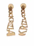 Krizia logo-embellished drop earrings - Gold