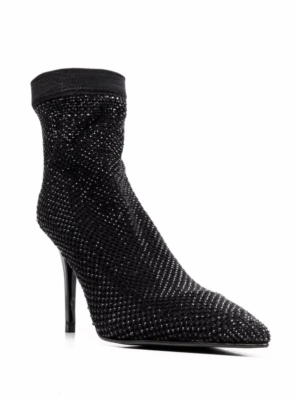 rhinestone sock boots