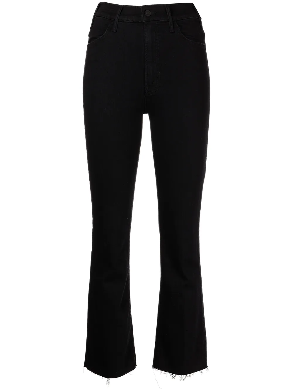 

MOTHER high-waisted cropped flare jeans - Black