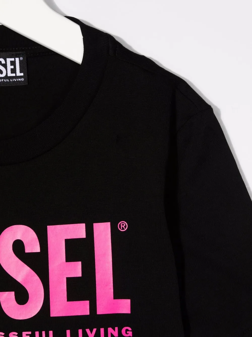 фото Diesel kids укороченная футболка с логотипом