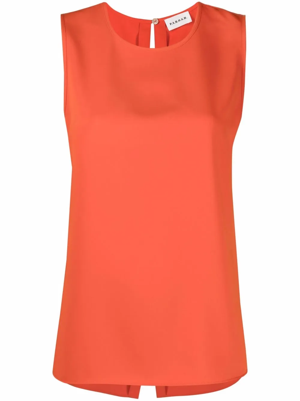 

P.A.R.O.S.H. top sin mangas con cuello redondo - Naranja