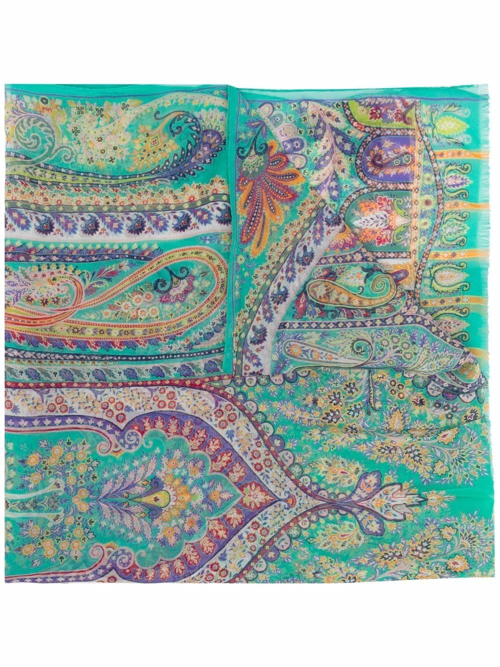 фото Etro шелковый платок с принтом пейсли