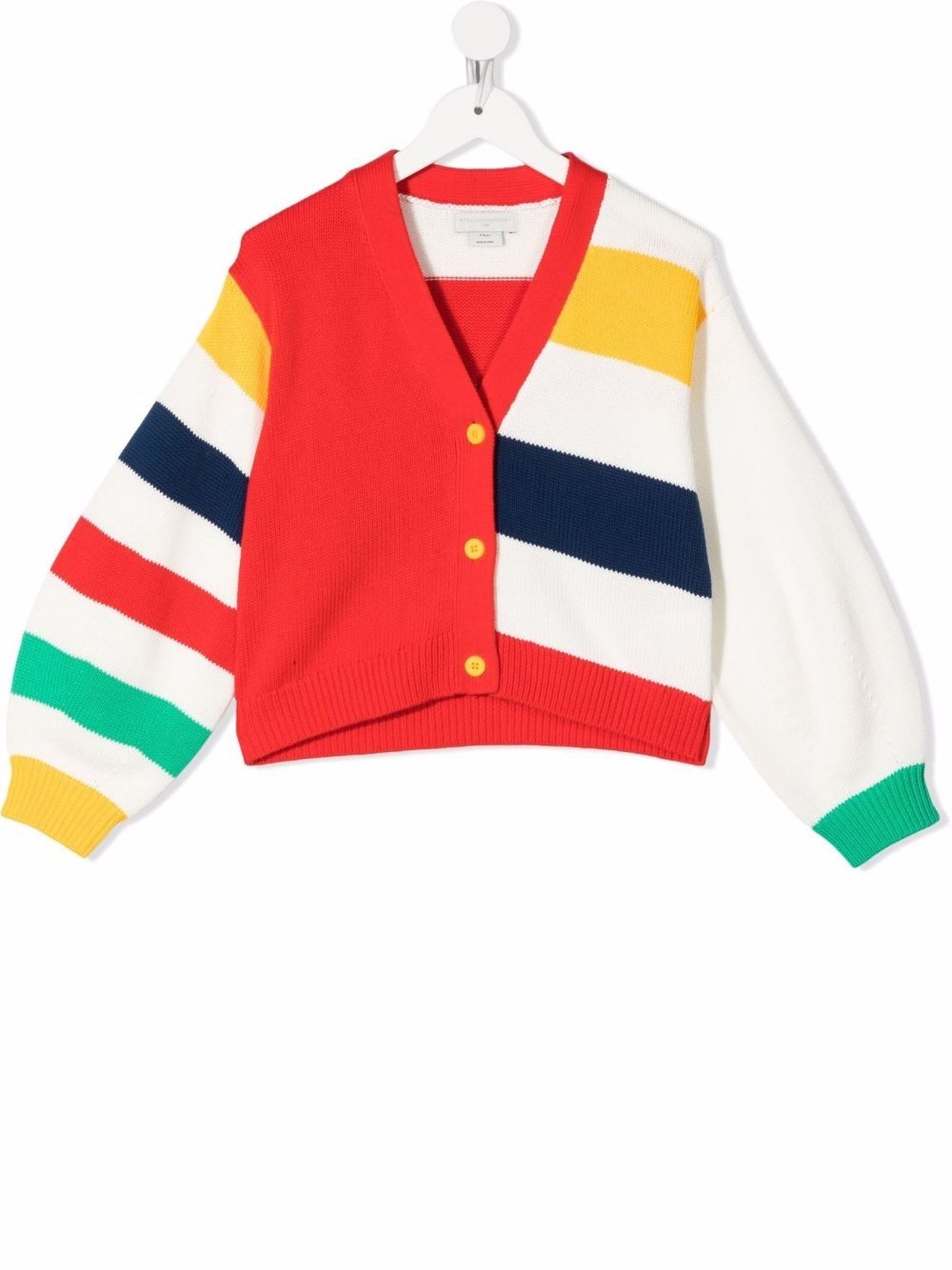 Stella McCartney Kids striped knit cardigan white | MODES