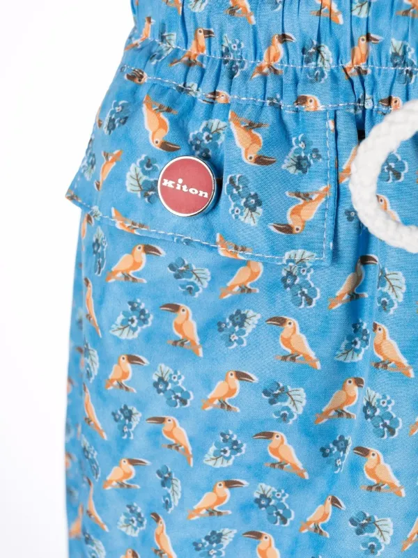 Kiton toucan-print Swim Shorts - Farfetch