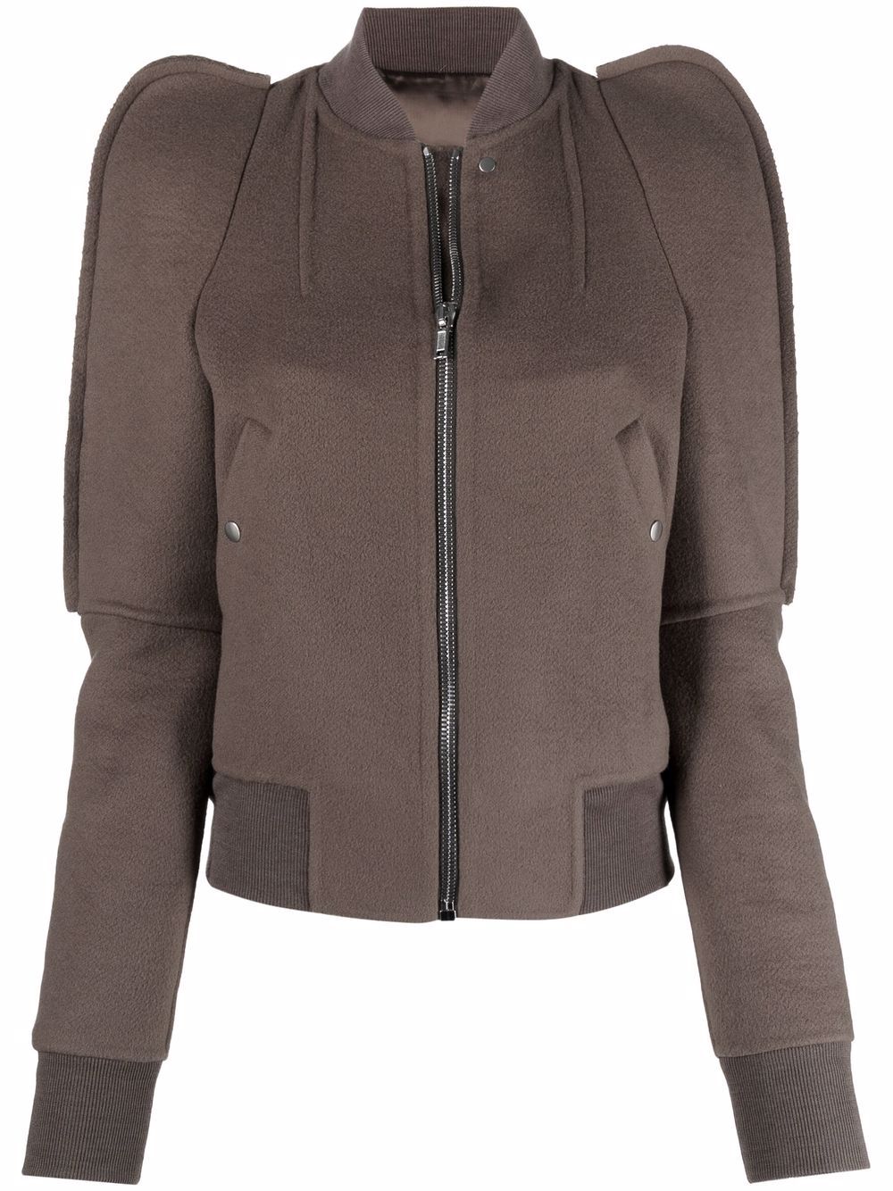 Rick Owens bionic puff-sleeve bomber jacket - Brown