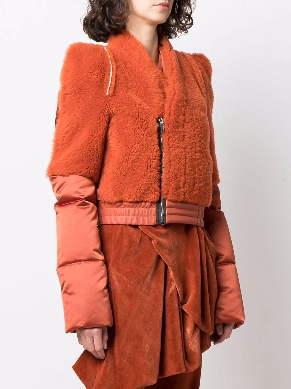  Rick Owens Bionic Reversible Padded Bomber Jacket - Orange 