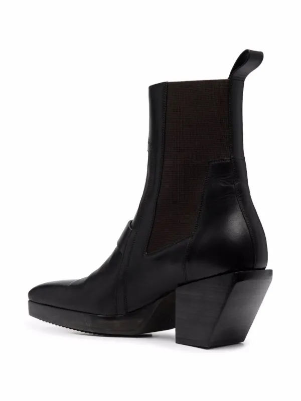 RICK OWENS風　レザーブーツ Rick Owens サイハイ レザーブーツ | ブラック | FARFETCH JP