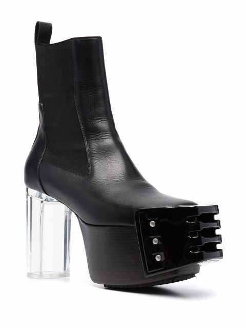 rick owens platform ankle boots