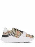 Burberry Vintage Check-pattern touch-strap sneakers - Neutrals