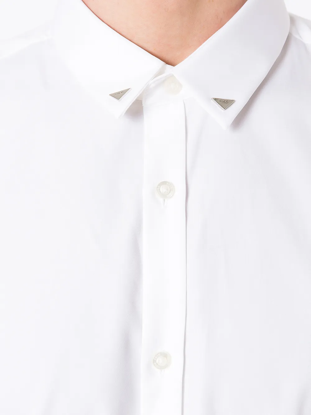 HUGO BOSS COTTON TIPPED COLLAR SHIRT