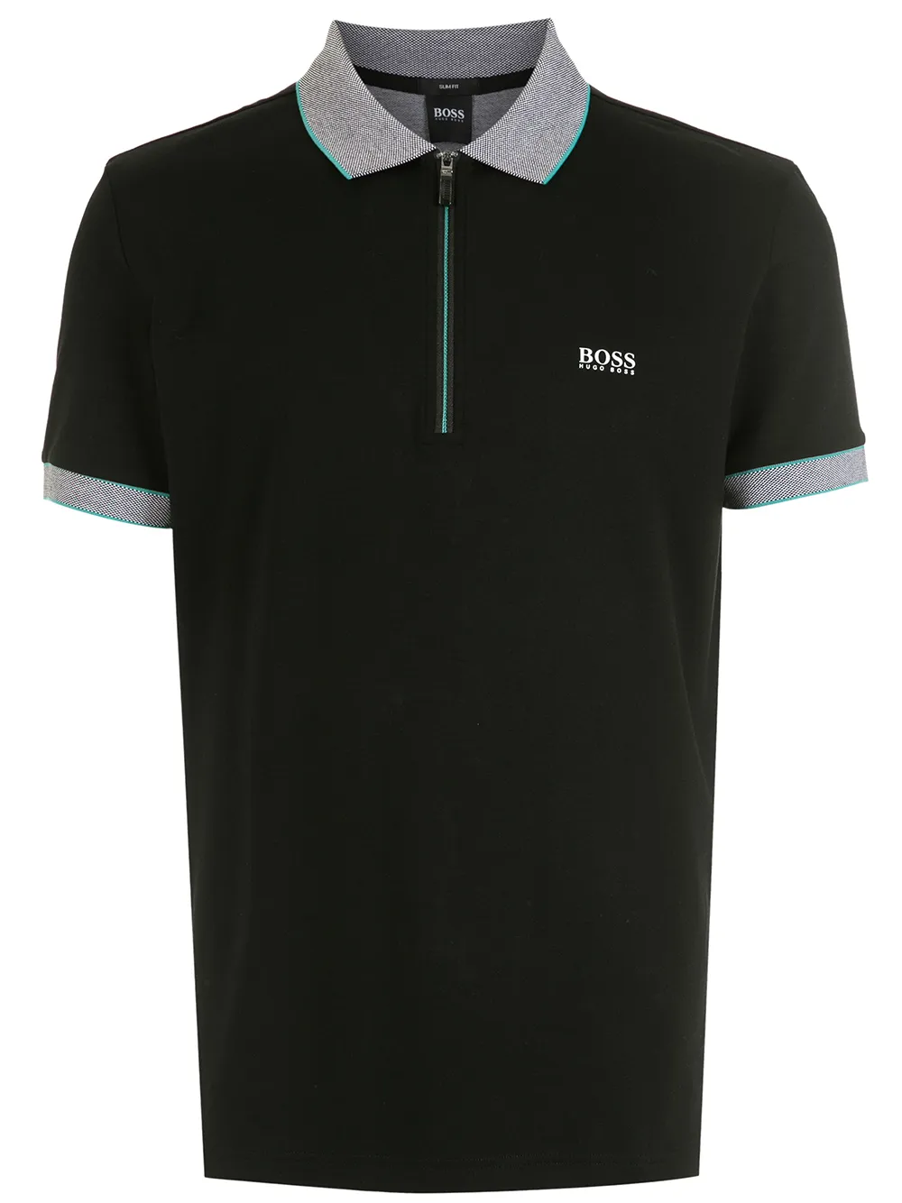 BOSS Polo Philix con stampa - Nero