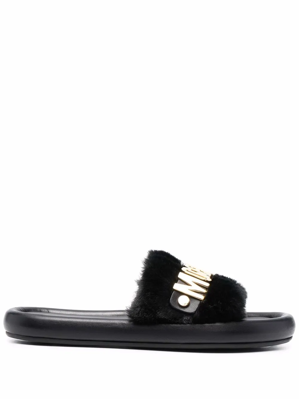 

Moschino sandalias con placa del logo - Negro